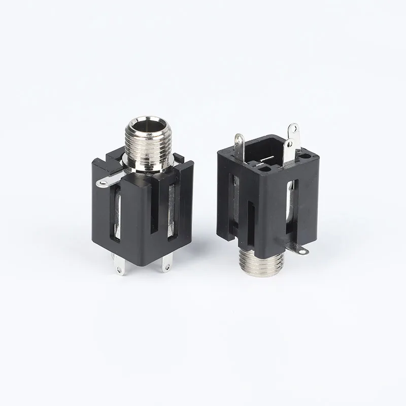 6.35mm 4 pin headphone jack PCB mount socket