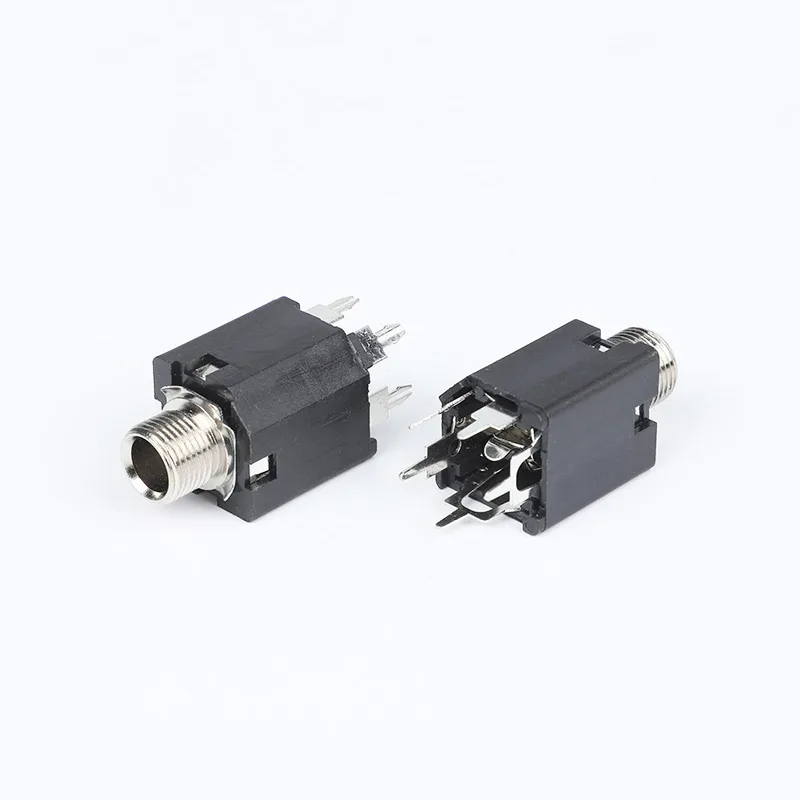 6.35mm 5 pin headphone jack PCB mount socket