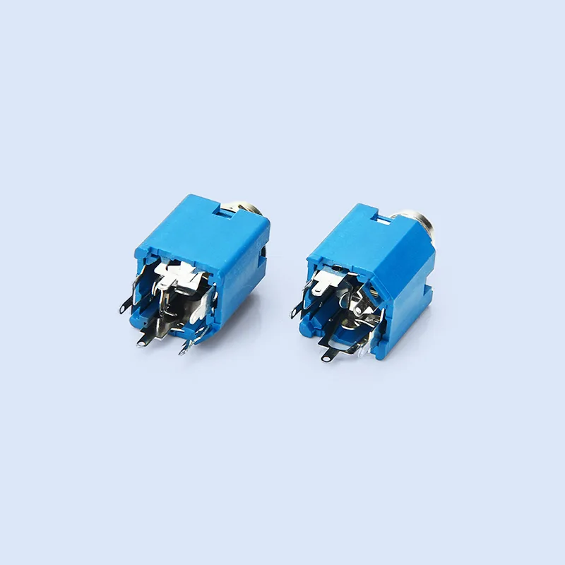 6.35mm 5 pin headphone jack PCB mount socket