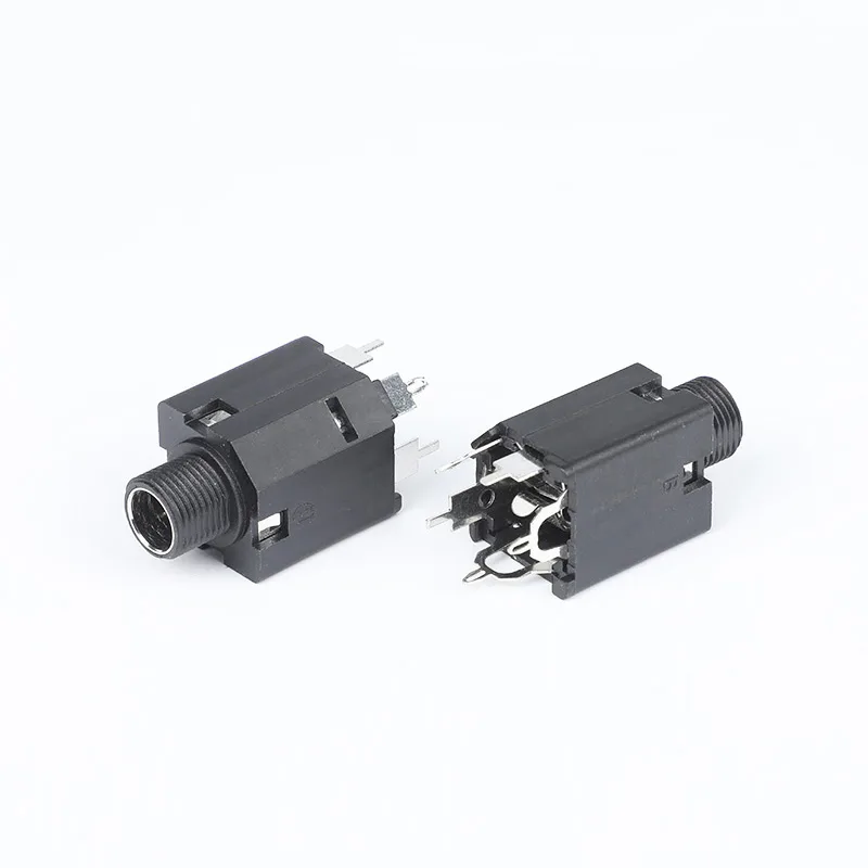 6.35mm 5 pin headphone jack PCB mount socket