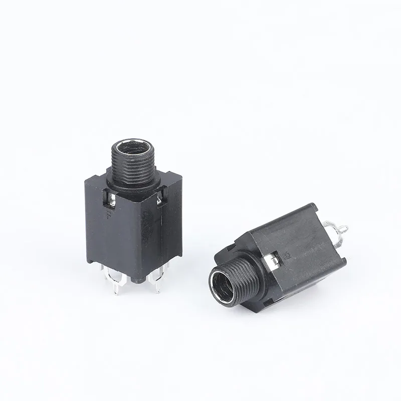 6.35mm 5 pin headphone jack PCB mount socket