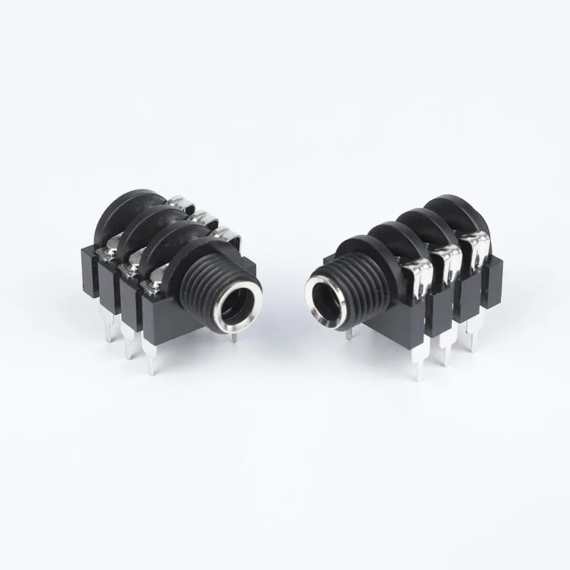 6.35mm 6 pin headphone jack PCB mount socket