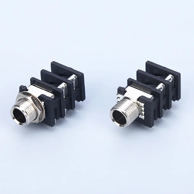 6.35mm 6 pin audio phone jack PCB mount socket