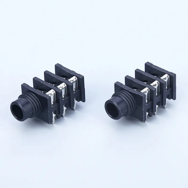 6.35mm 6 pin vertical headphone jack PCB mount socket