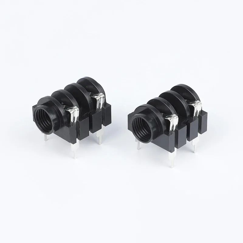 6.35mm 4 pin headphone jack PCB mount socket