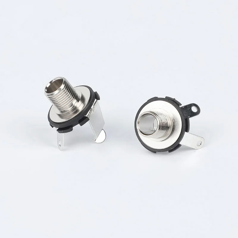 6.35mm TS mono guitar input jack 3 pin panel mount socket