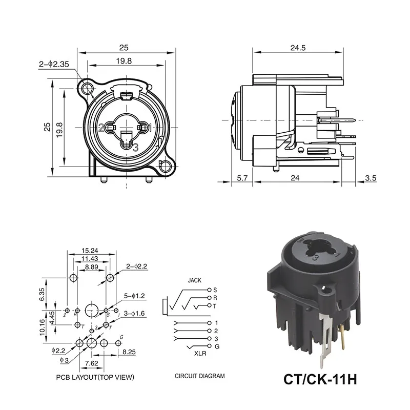 CTCK-11H XLR 1/4 Combo Jack Connector