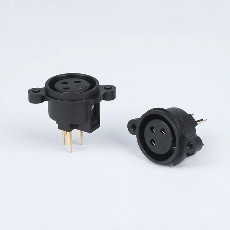 3 pin XLR female compact panel mount connector socket