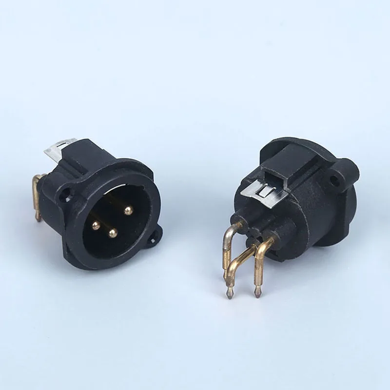 3 pin XLR male panel mount standard audio connector