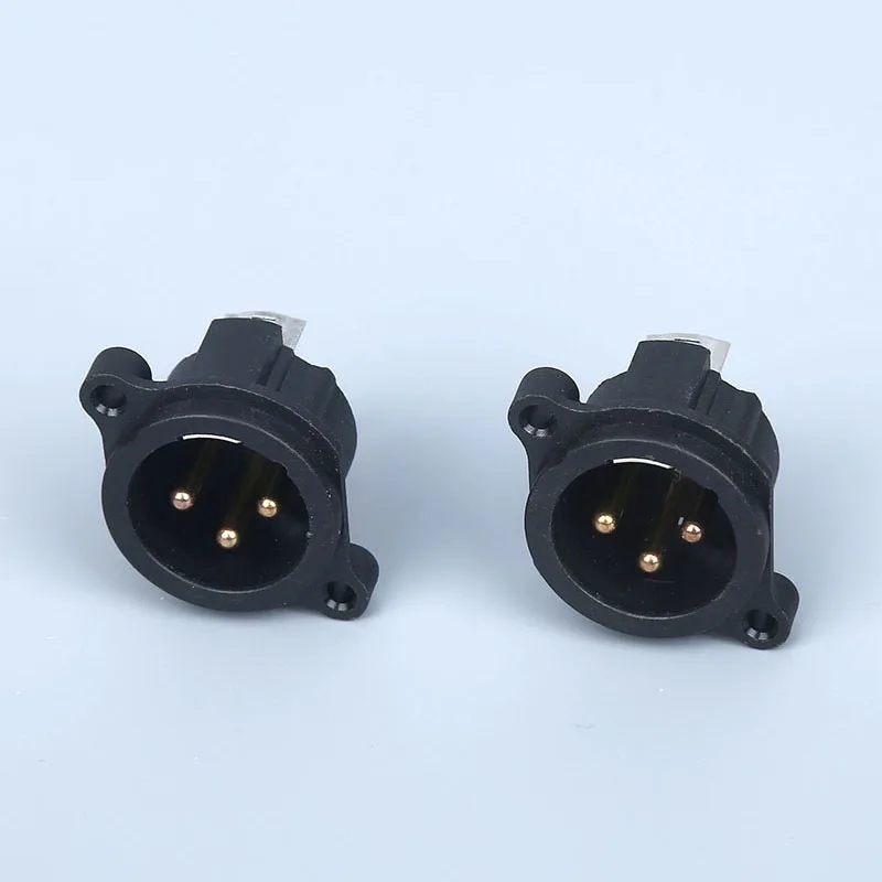 3 pin XLR male panel mount standard audio connector