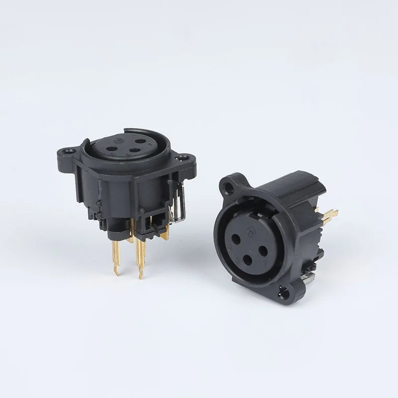 3 pin XLR female panel mount compact insulated CHF connector