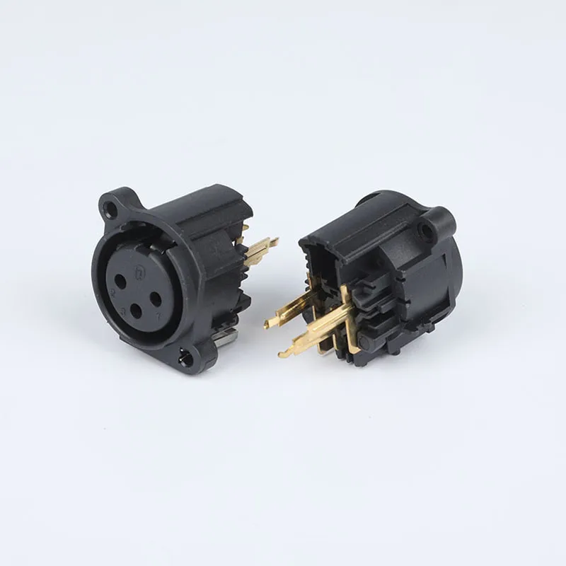 3 pin XLR female panel mount compact insulated CHF connector