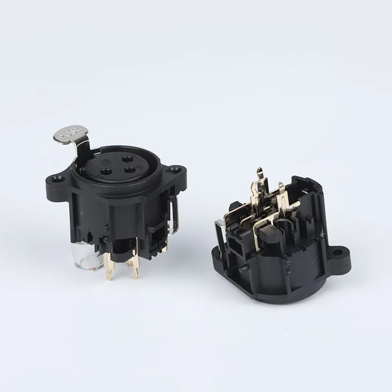 3 pin XLR female panel mount compact insulated connector
