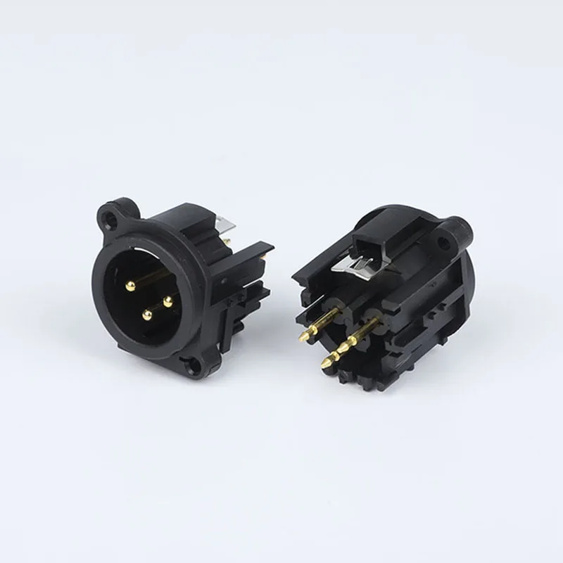 CT3-05HM 3 Pin XLR Male Panel Mount Connector PCB Type Chassis Plug Audio Output Connector