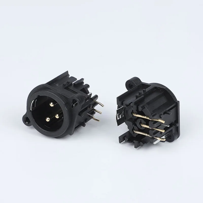 3 pin XLR male panel mount standard audio connector