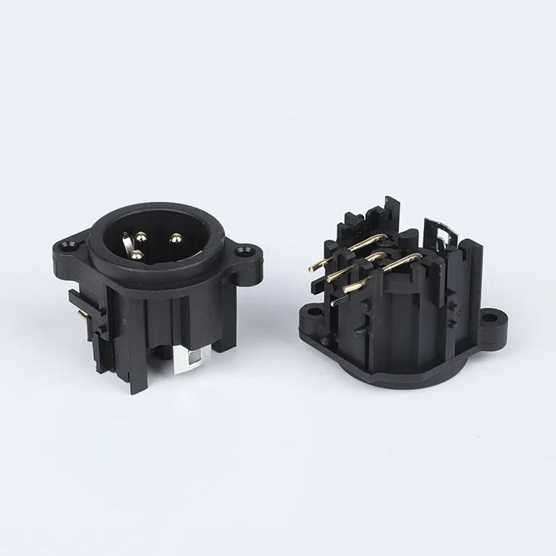 3 pin XLR male panel mount standard audio connector
