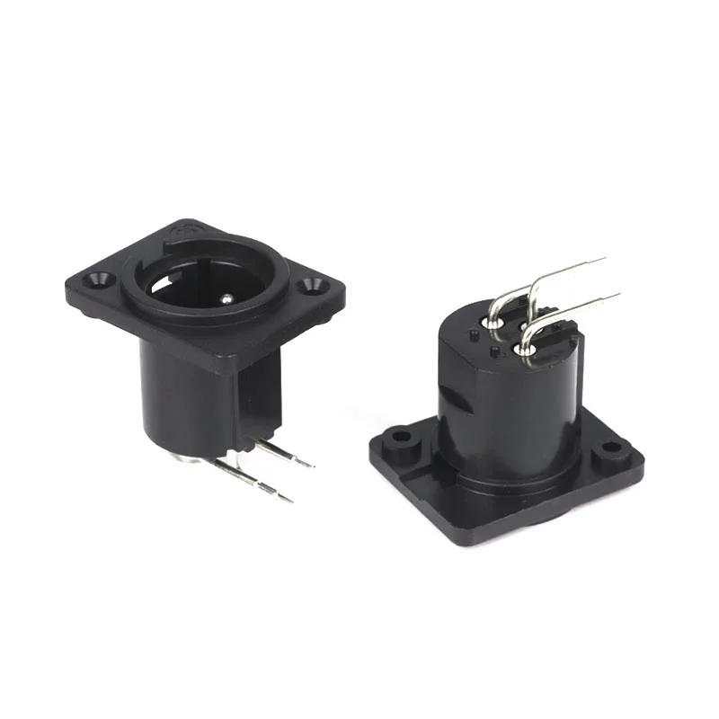 3 pin XLR male panel mount metal audio output connector