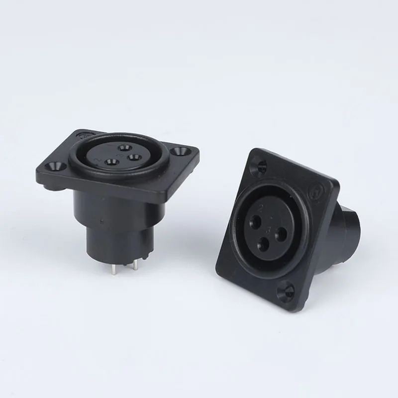 3 pin XLR charging socket panel mount DC power connector