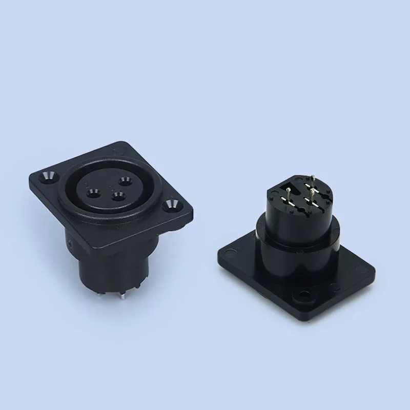 CT3-08HFB 3 Pin XLR Panel Mount Connector Female Charging Socket Power Input Connector