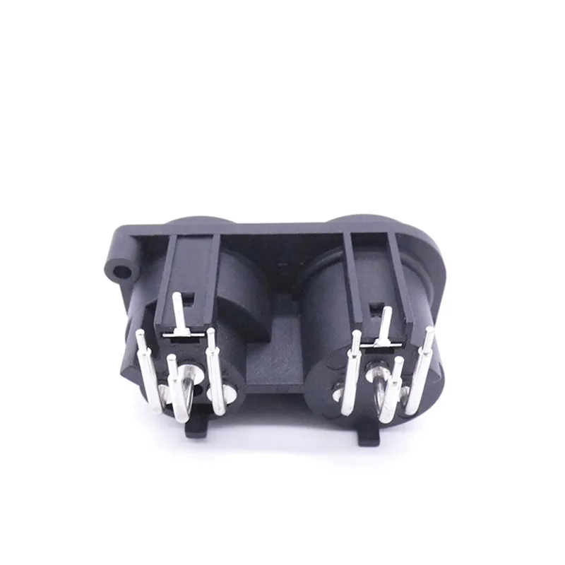 dual 3 pin XLR female panel mount connector audio socket