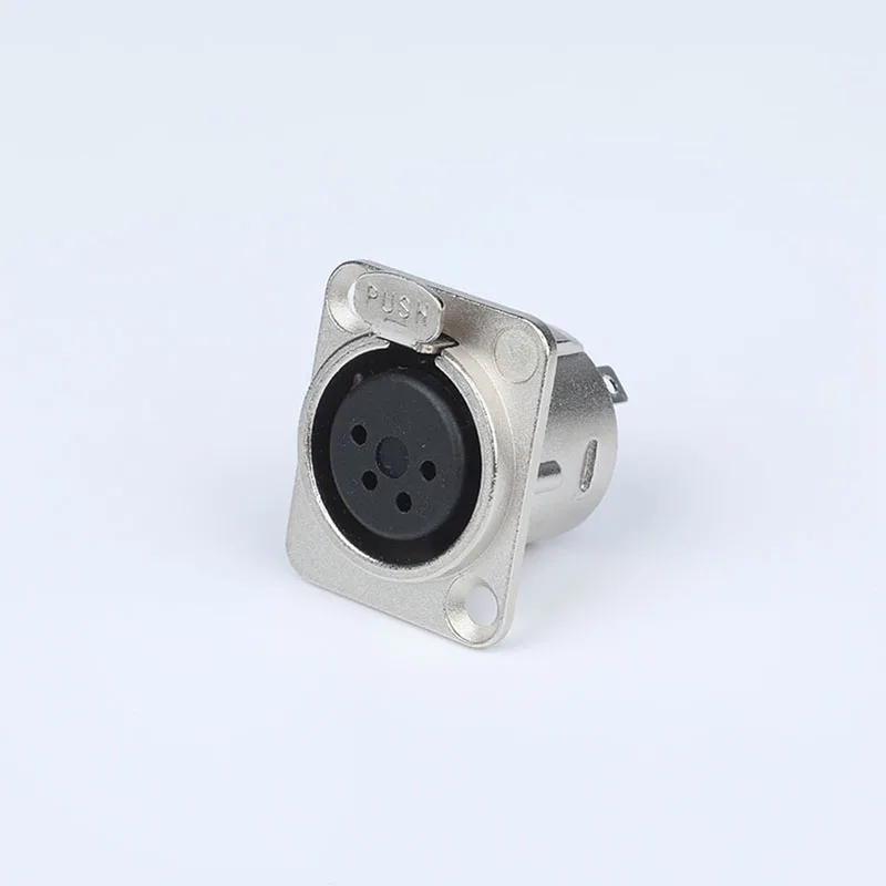 4 pin XLR female panel mount power connector chassis socket