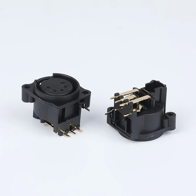 5 pin XLR PCB panel mount female connector socket