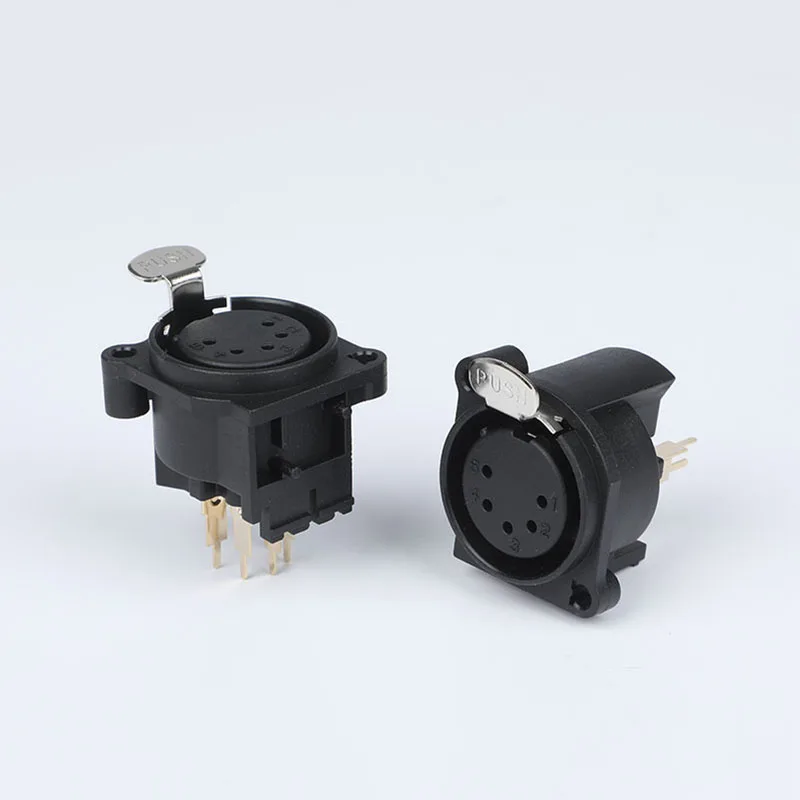 5 pin XLR female front mount panel connector DMX socket