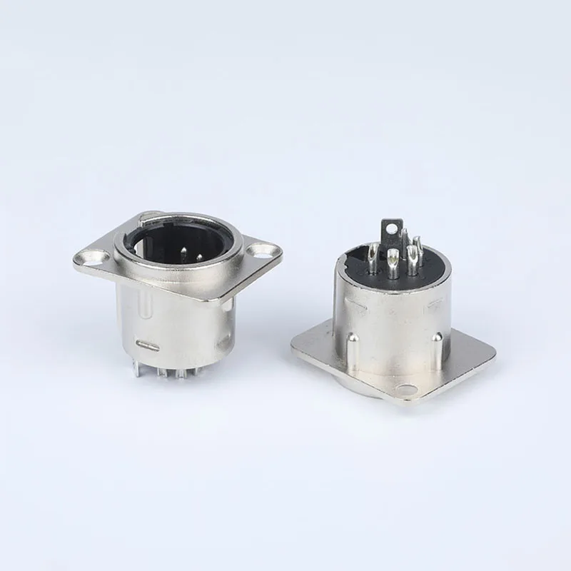 5 pin XLR female panel mount D size DMX connector