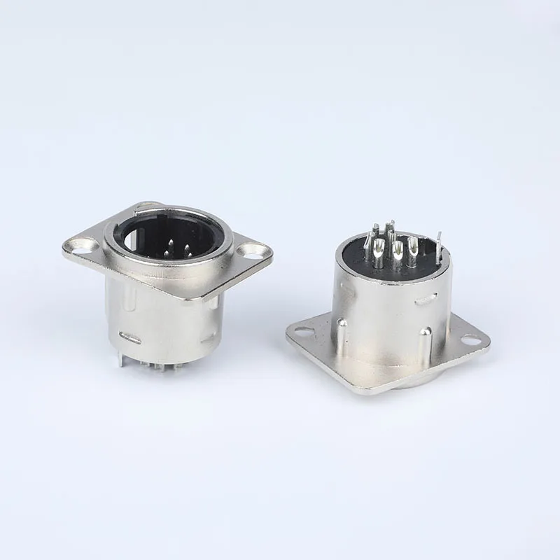 7 pin XLR female panel mount D size chassis socket connector