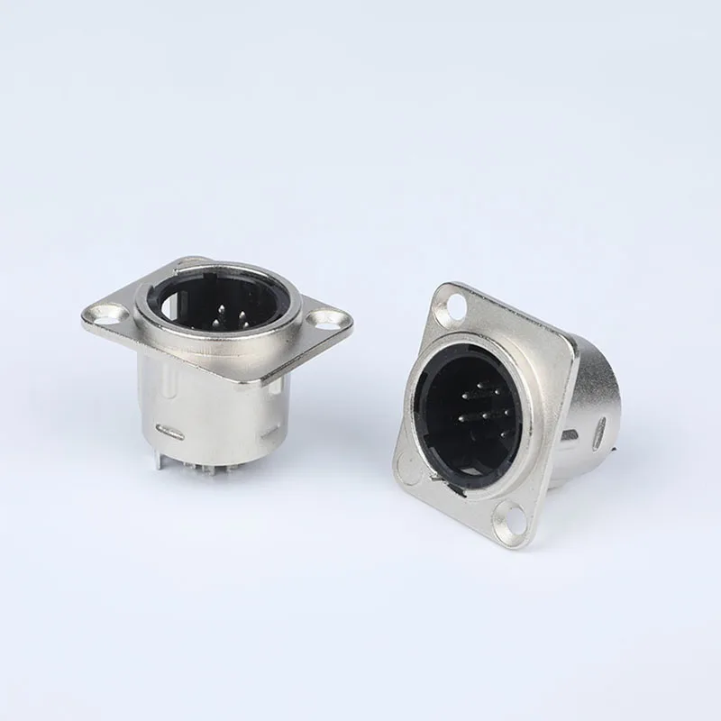 7 pin XLR female panel mount D size chassis socket connector