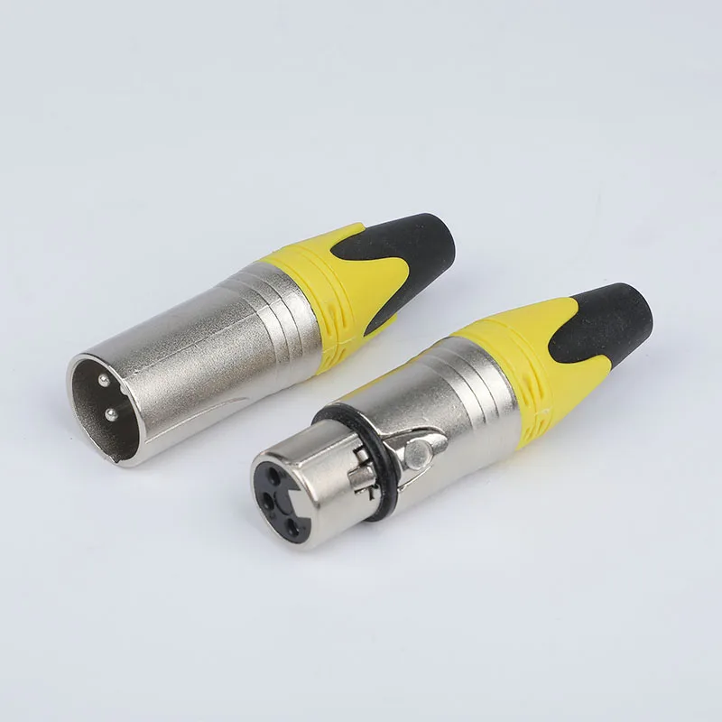 NC3FXX NC3MXX 3 Pin XLR Metal Plug Connector Male Female Cable Audio Connector