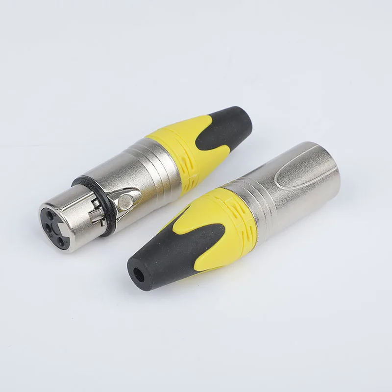 3 pin XLR male female metal cable audio connector NC3FXX NC3MXX