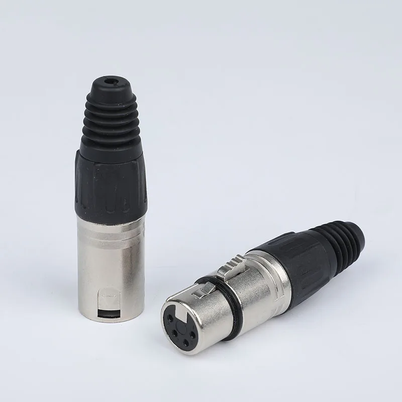 4 pin XLR male female metal cable connector NC4FX NC4MX
