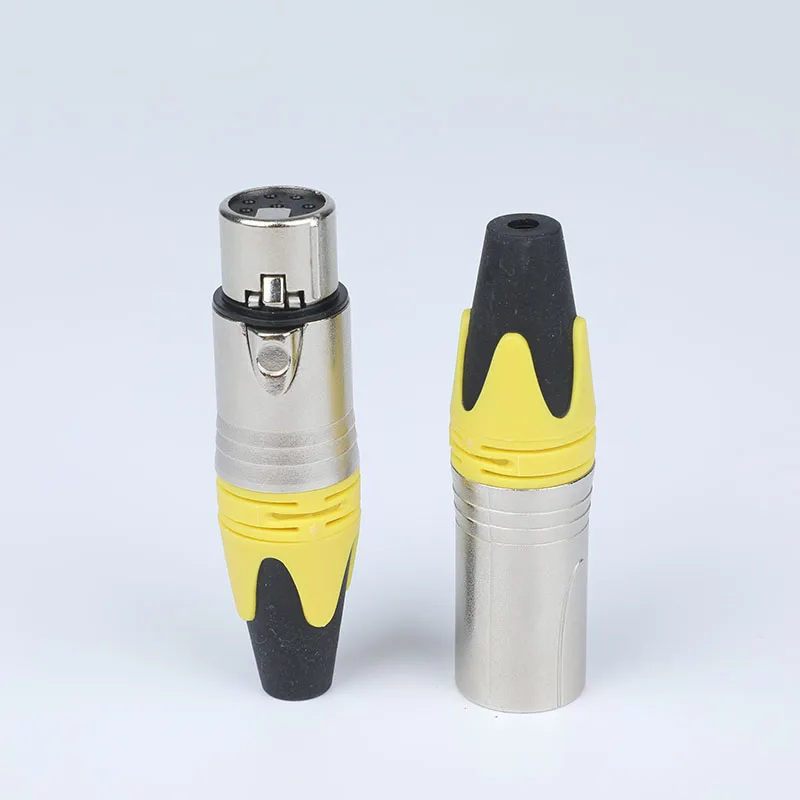 6 pin XLR male female metal cable connector NC6FXX NC6MXX