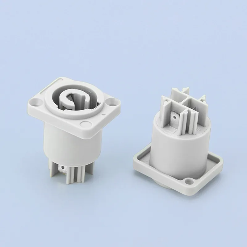 3 pin powercon male connector grey locking AC plug