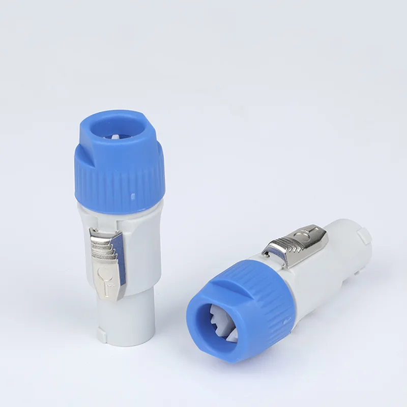 3 pin powercon female connector grey locking AC plug