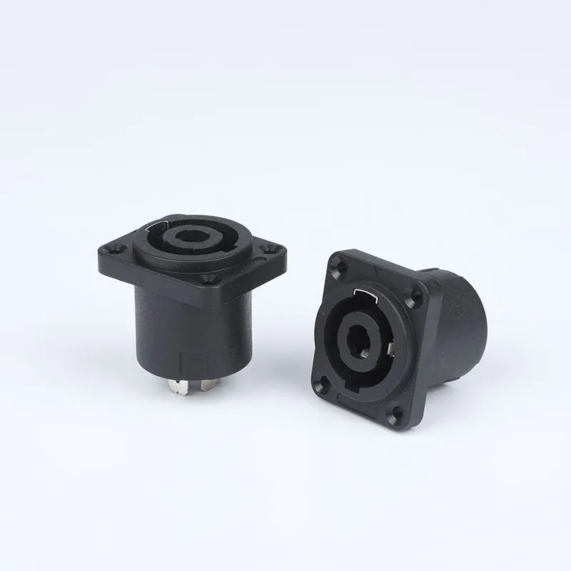 4 pin speakon female chassis panel mount speaker connector