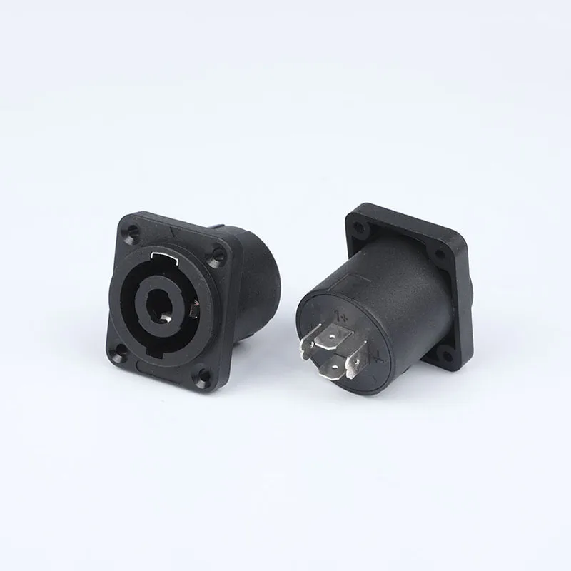 4 pin speakon female chassis panel mount speaker connector