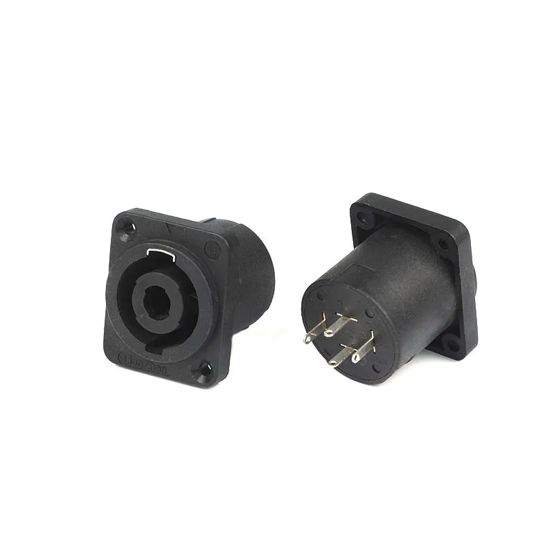 4 pin speakon female panel mount connector speaker socket